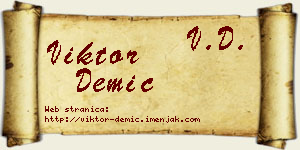 Viktor Demić vizit kartica